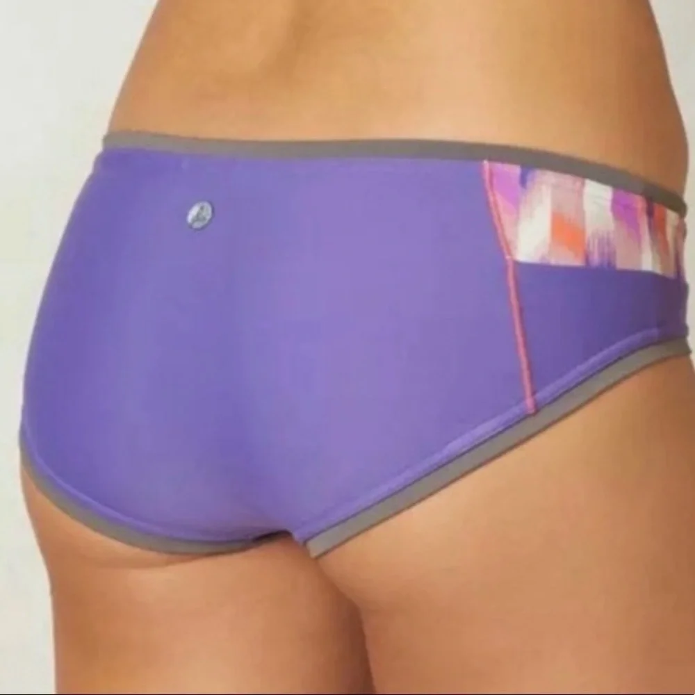 🆕 prAna Milou purple bikini swim bottoms women’s medium & large tie dye